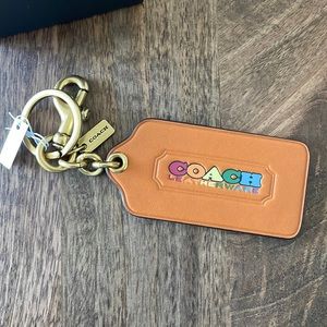 NEW Coach Leather Keychain